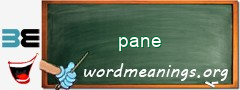 WordMeaning blackboard for pane